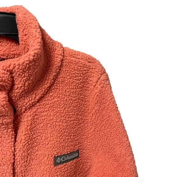 Columbia Hidden Ridge Fleece Sherpa Jacket in Peach Womens Size XL - Picture 4 of 7